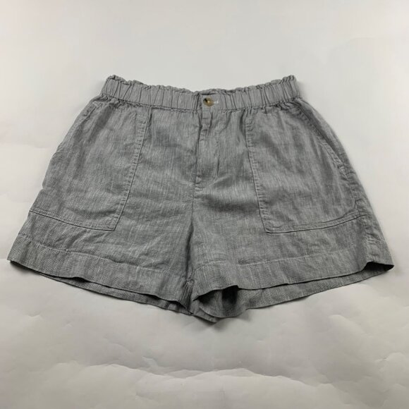 Lou & Grey Heather Stretch Linen High Rise Shorts M - Picture 1 of 4